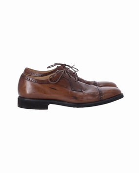 Tod's Lace Up Derby Shoes in Brown Leather Social Look