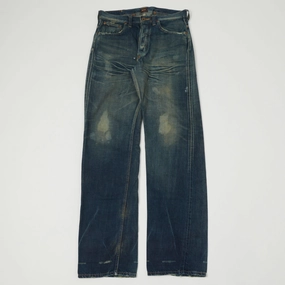 Seamless Waistband Finish Lee Archives 1936 'Real Vintage Cowboy' 101B Wide Straight Jean - Heavy Wash