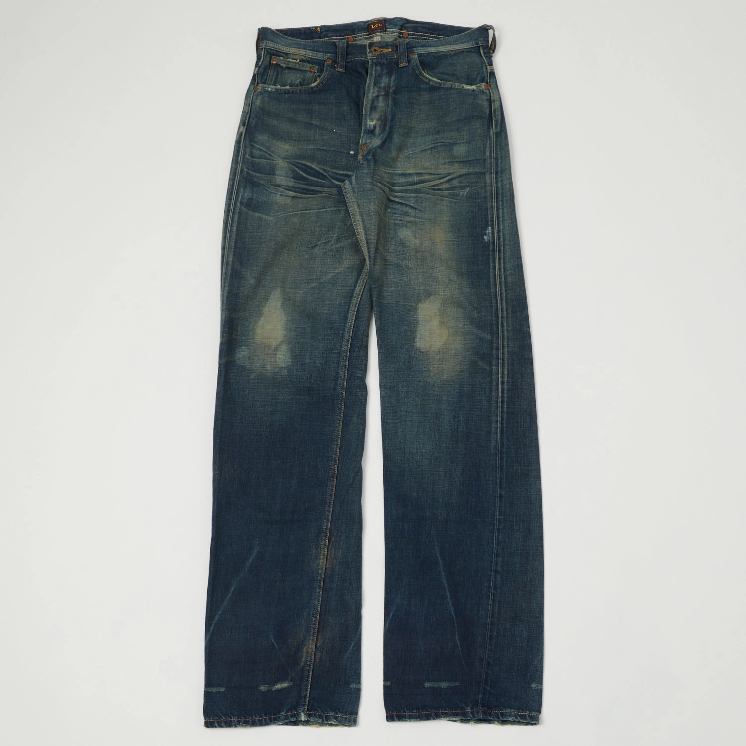 Seamless Waistband Finish Lee Archives 1936 'Real Vintage Cowboy' 101B Wide Straight Jean - Heavy Wash