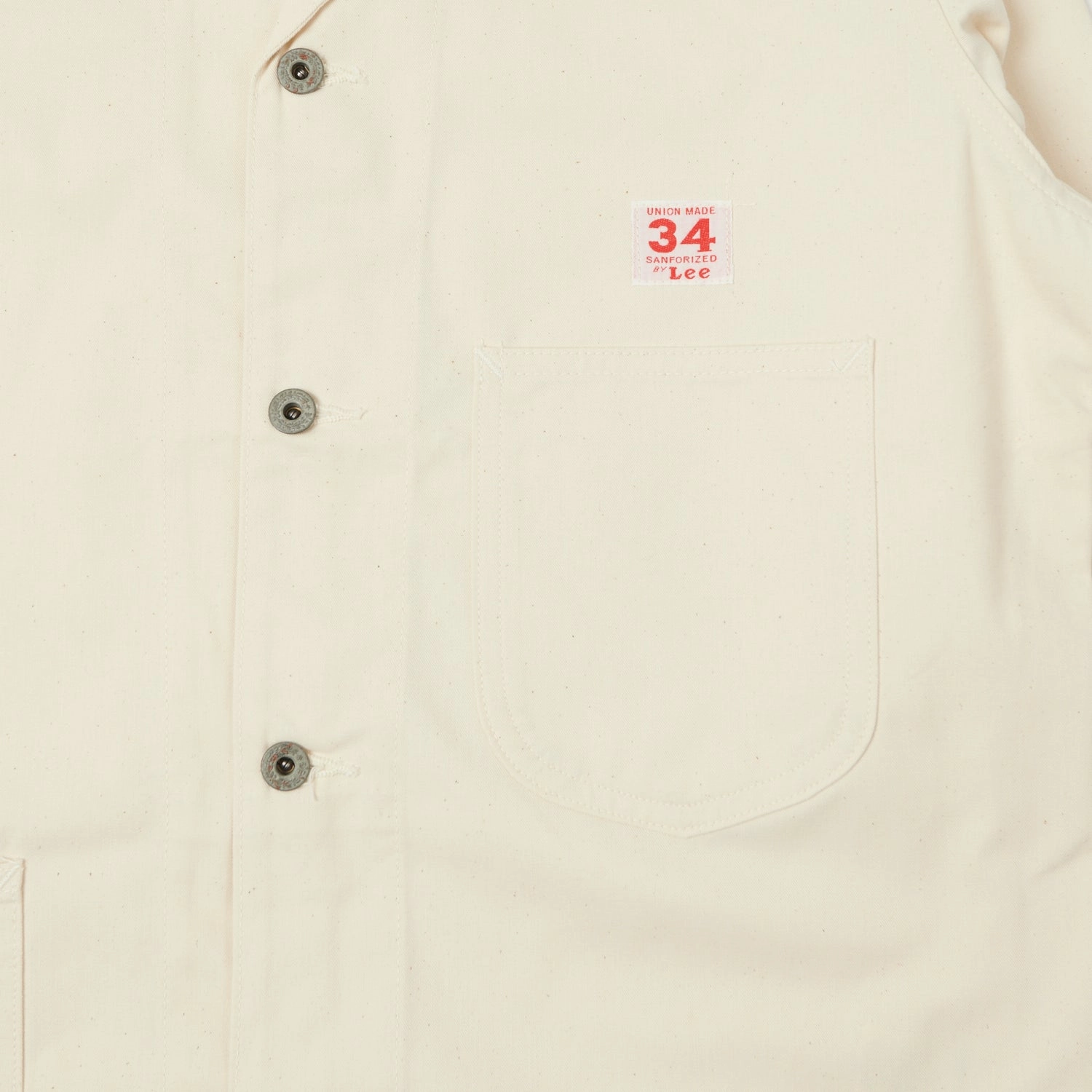 Thermal Base Lee Archives WWII 'Loco' Denim Coverall Jacket - Ecru