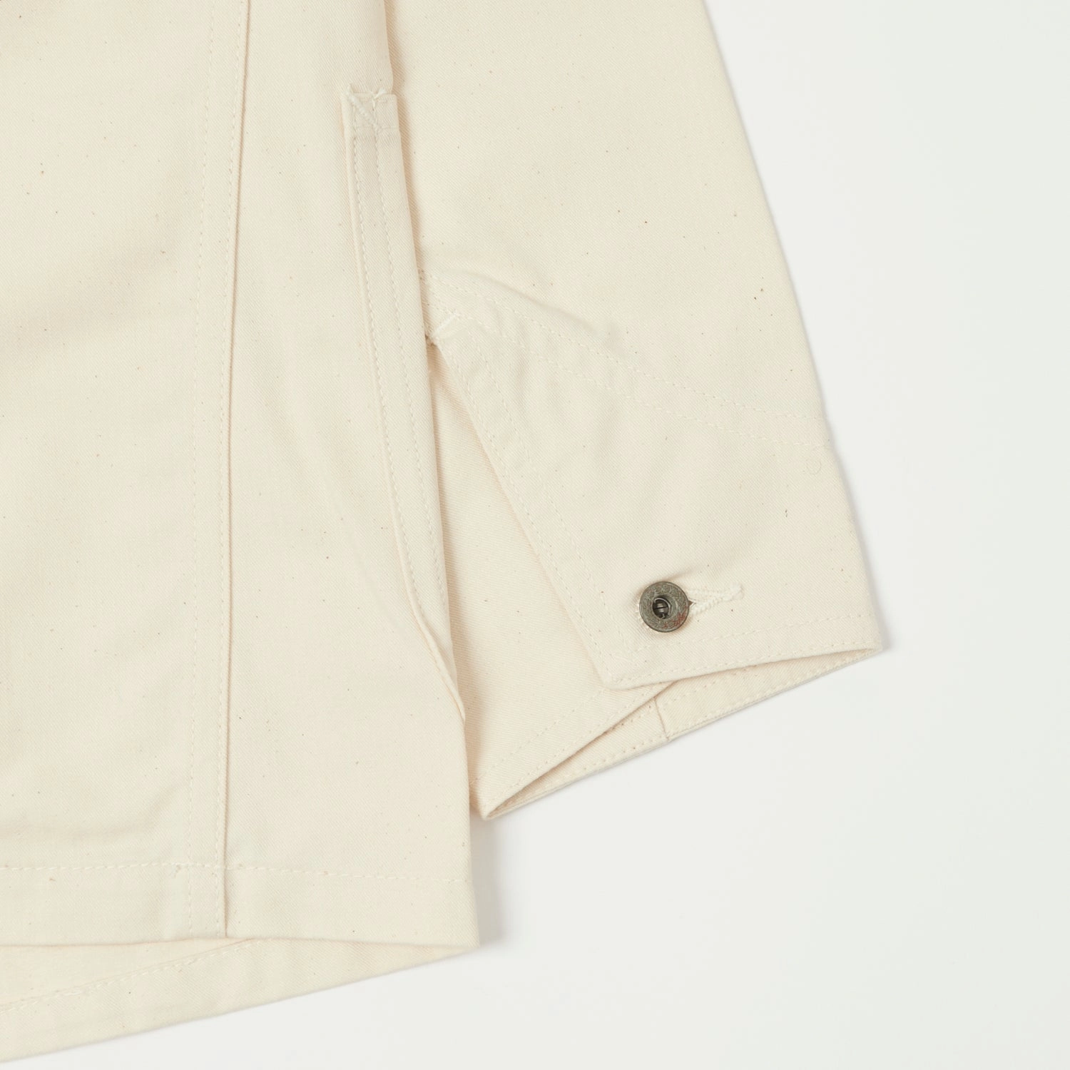 Solid Color Lee Archives WWII 'Loco' Denim Coverall Jacket - Ecru