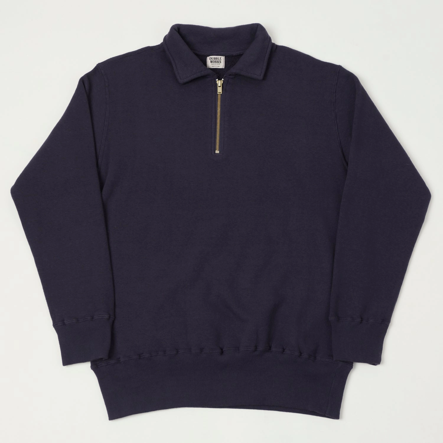 Dubbleworks Tsuriami Quarter Zip Sweatshirt - Navy product abstract mystery Comfy Basics