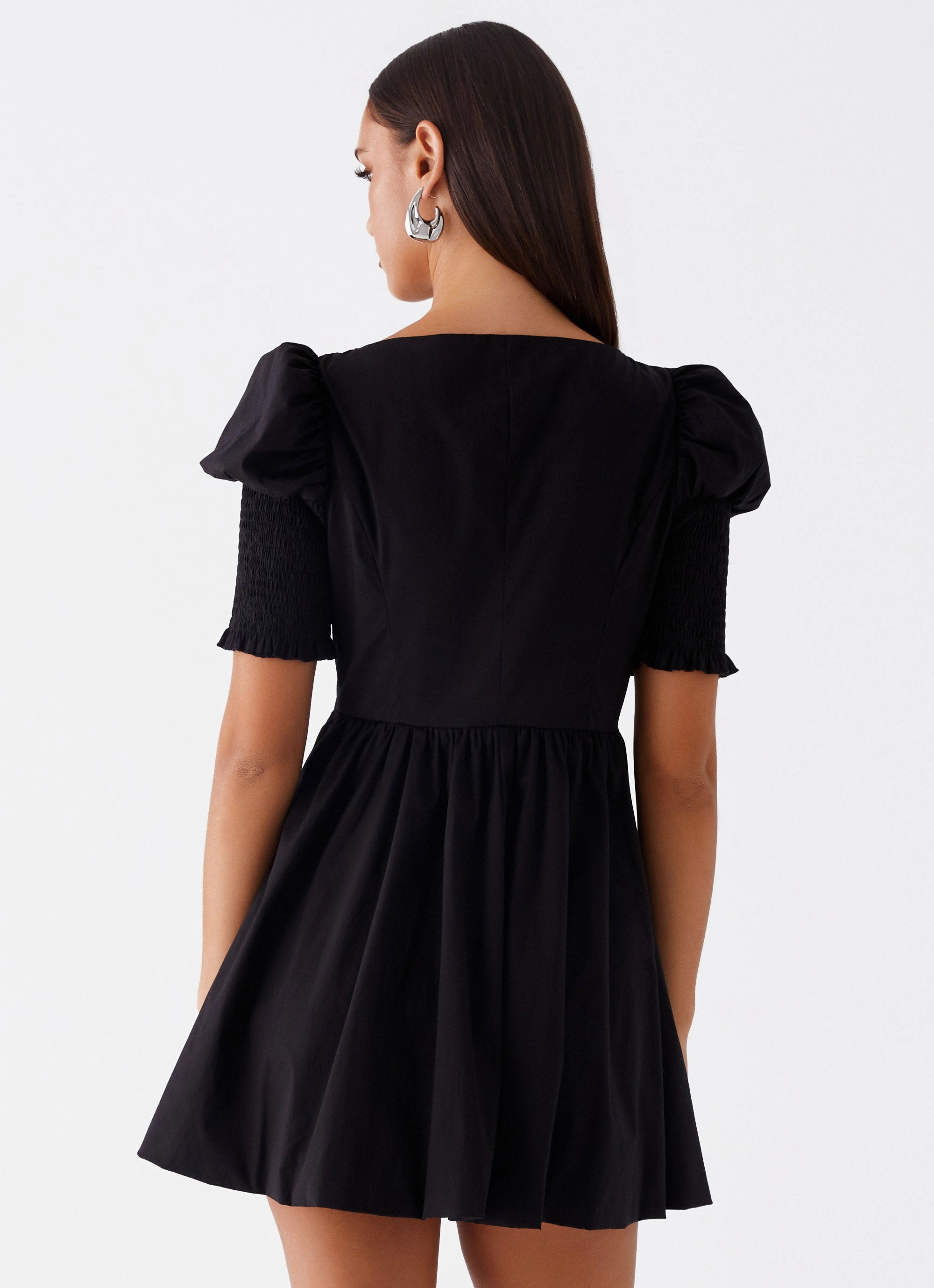 Functional Fit Leonie Tie Front Mini Dress - Black