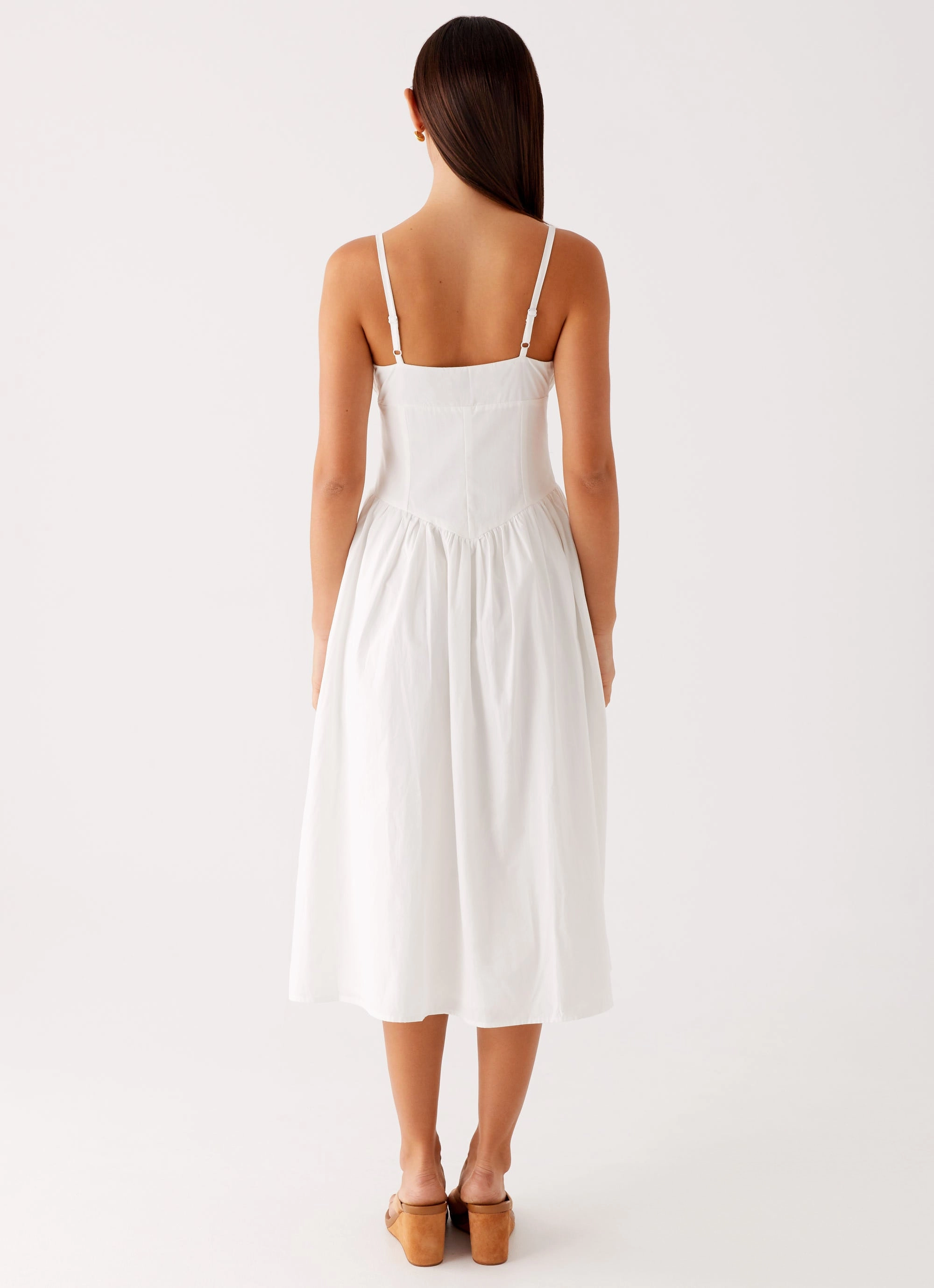 Party outfit Fall Style Phillipa Midi Dress - White