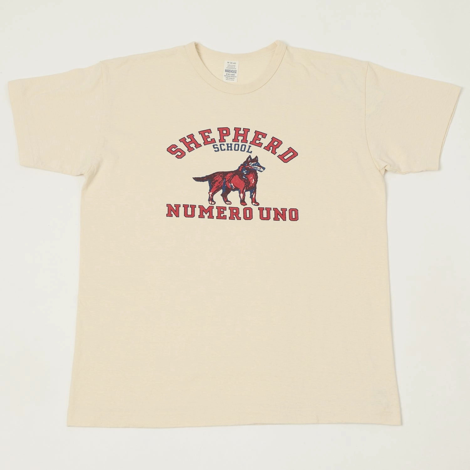 Durable Collar Construction Breathable Cotton Fabric Warehouse & Co 4064 'Shepherd' T-Shirt - Cream
