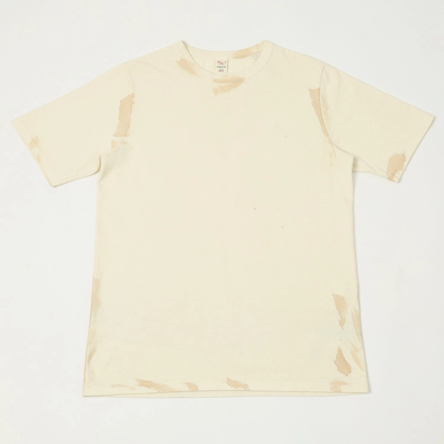 Anti Static Treatment Layered Wear Flea-T 1950s 'Vintage' Wash T-Shirt - White