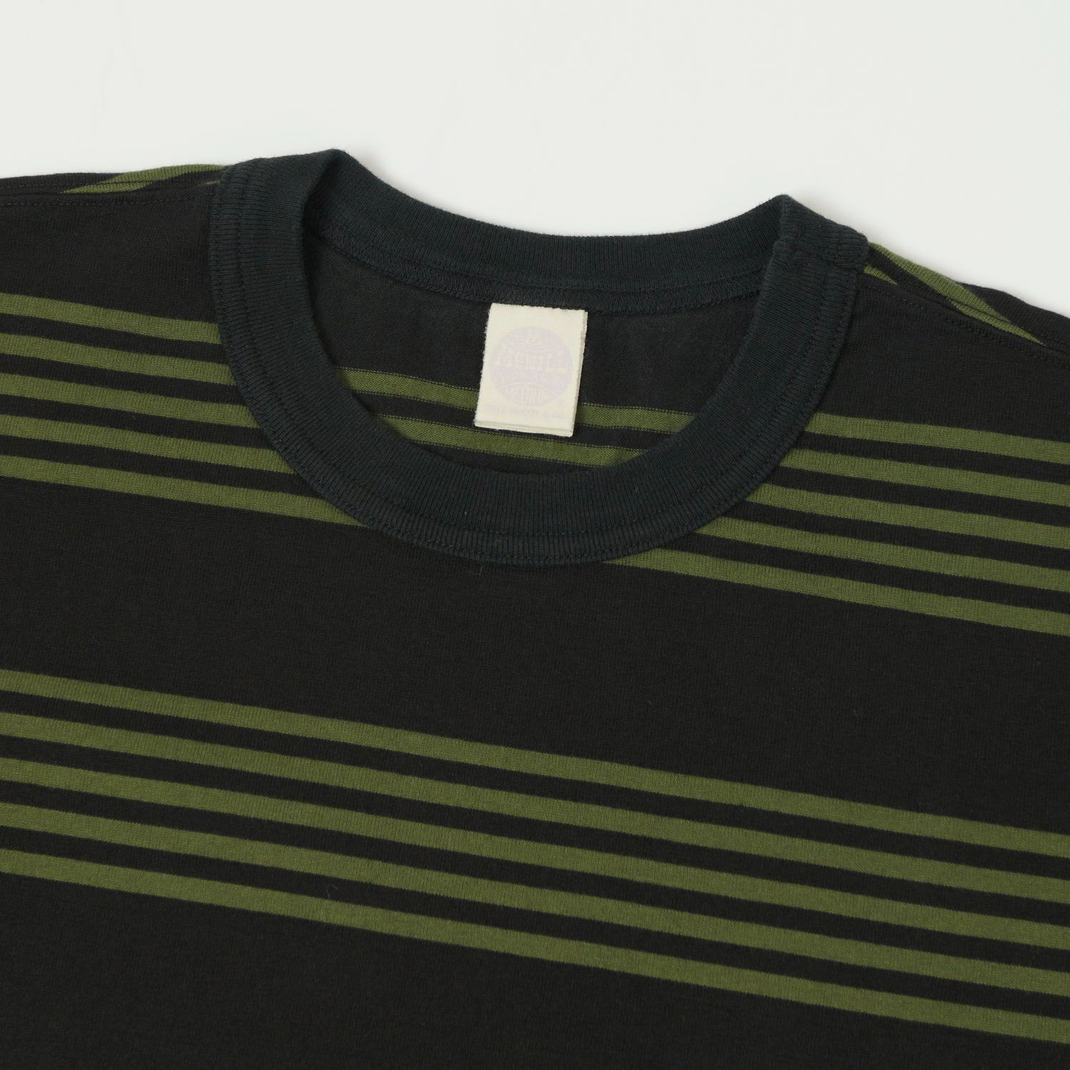TOYS McCOY Multi Bordered T-Shirt - Green/Black Casual Ease Layer Ready