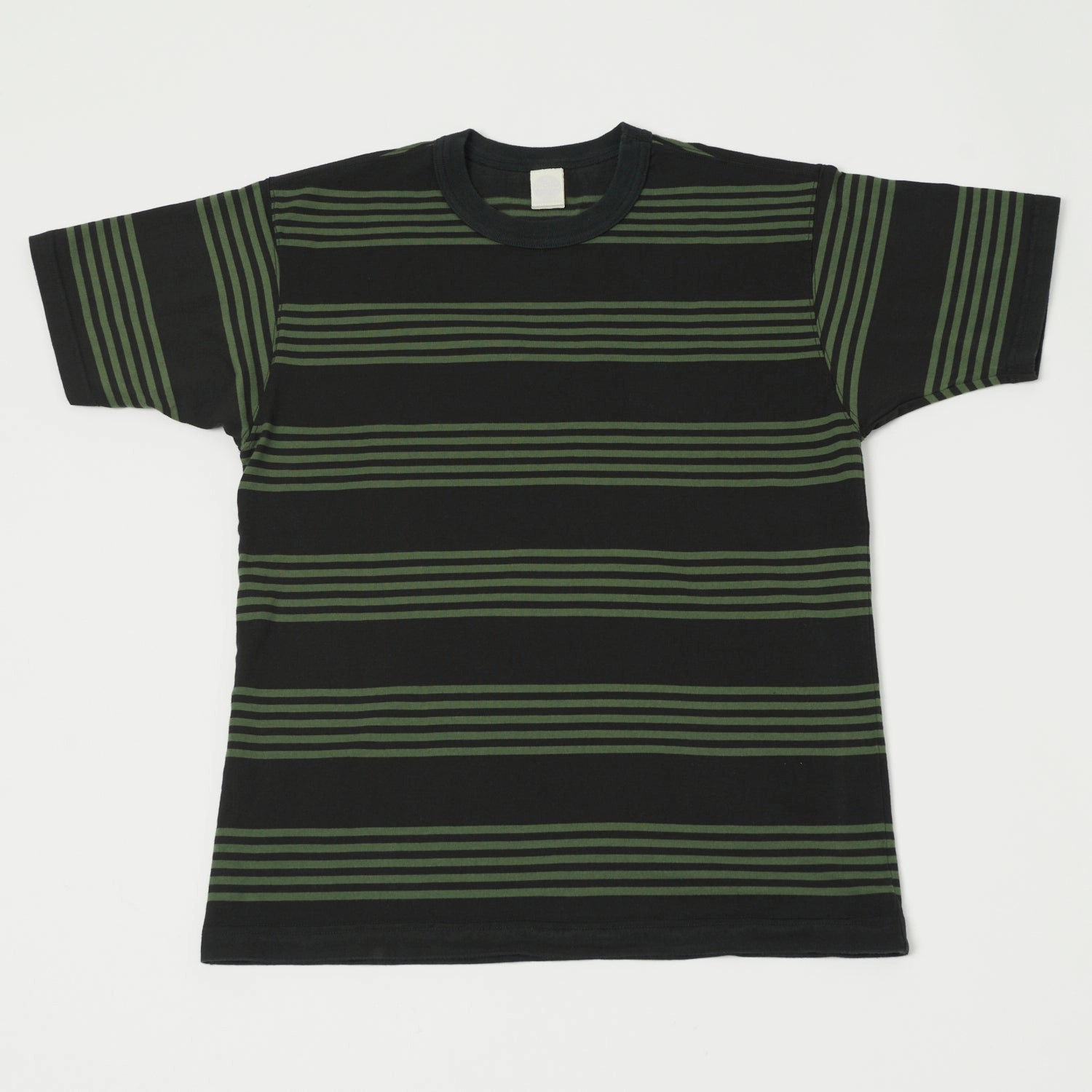 TOYS McCOY Multi Bordered T-Shirt - Green/Black Smooth Look