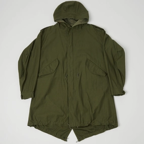 Grid Fleece Lining Custom - made Buzz Rickson's U.S. Army M-51 Fishtail Parka - Olive Drab