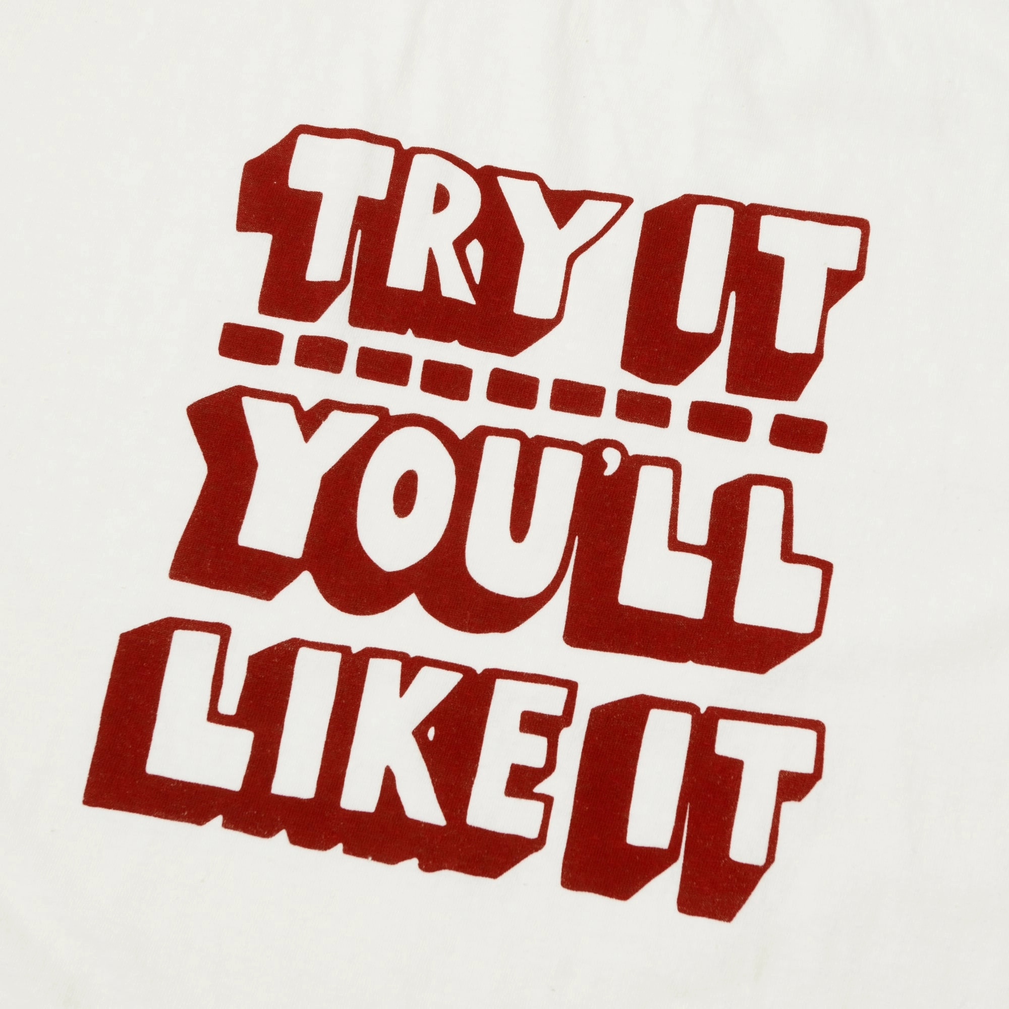 Layering Comfort Wear Dubbleworks 'Try It' Print Tee - Off White