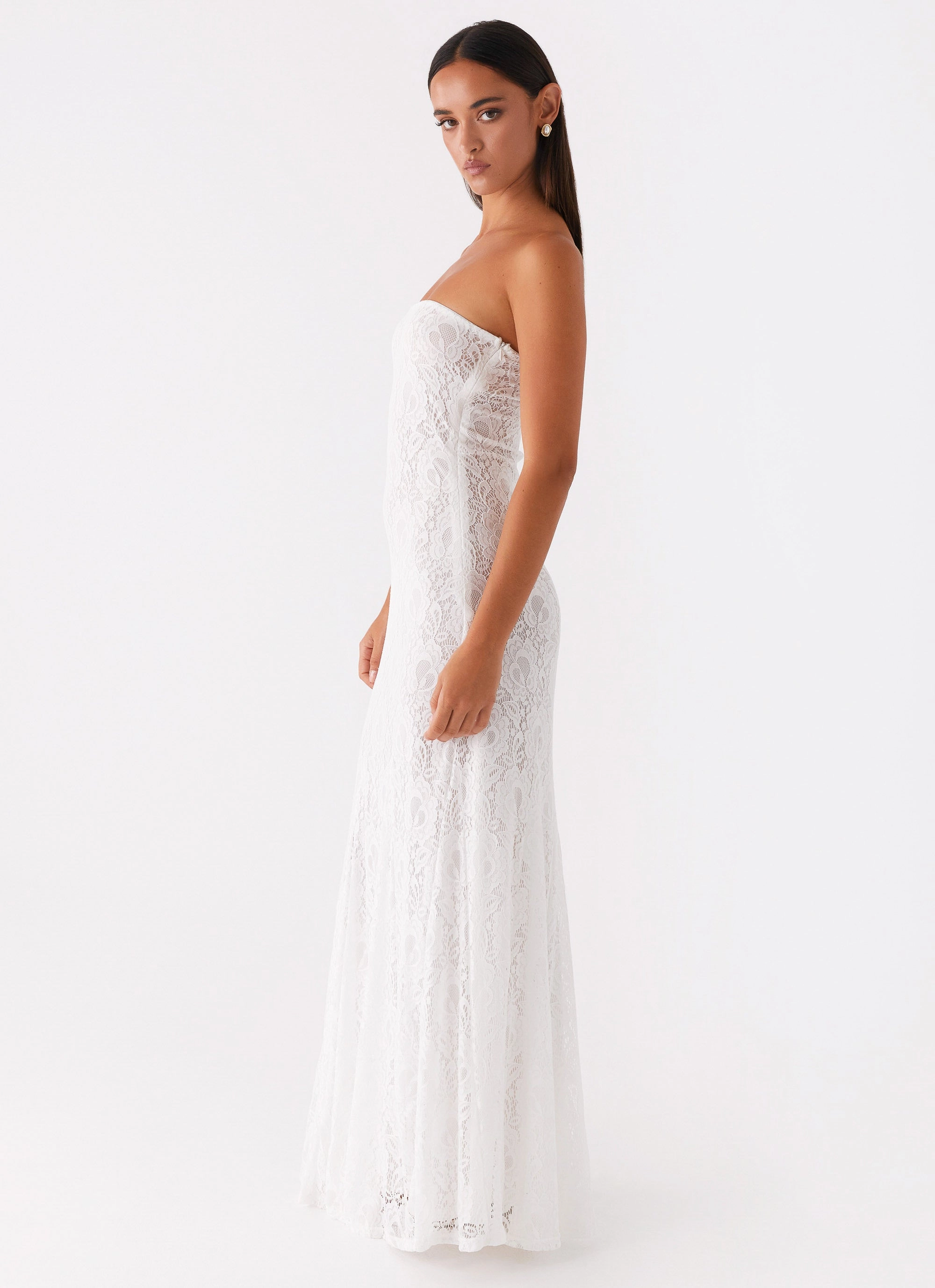 Lolita Lace Maxi Dress - Ivory Cool Form