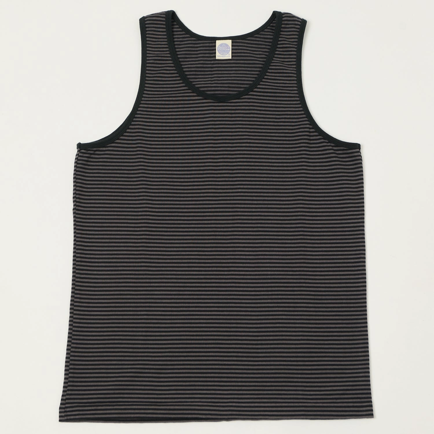 TOYS McCOY 'The Great American Hero' Stripe Tank Top - Grey/Black Perfect Comfort Breathable Flex Fit