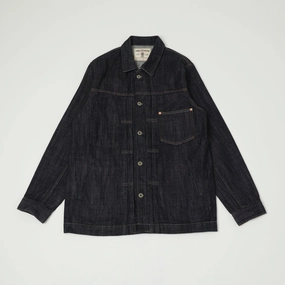 suitable for stage shows Improve ONI Denim 03128 12oz Loose Weave Denim Coverall Jacket