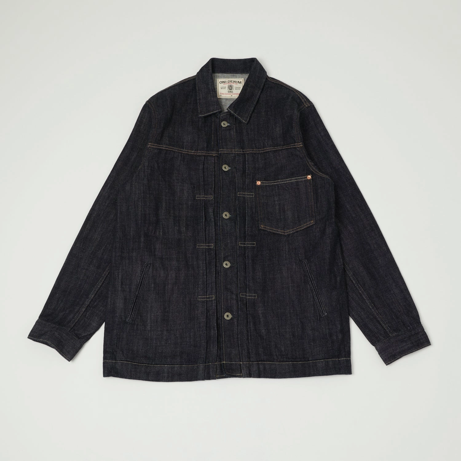 suitable for stage shows Improve ONI Denim 03128 12oz Loose Weave Denim Coverall Jacket