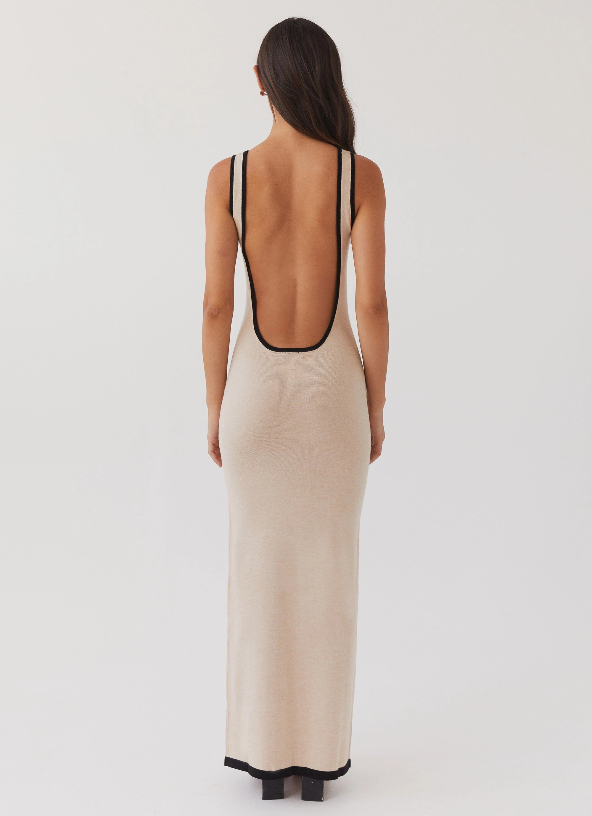 Lost In Paris Knit Maxi Dress - Tapioca Fashion Option