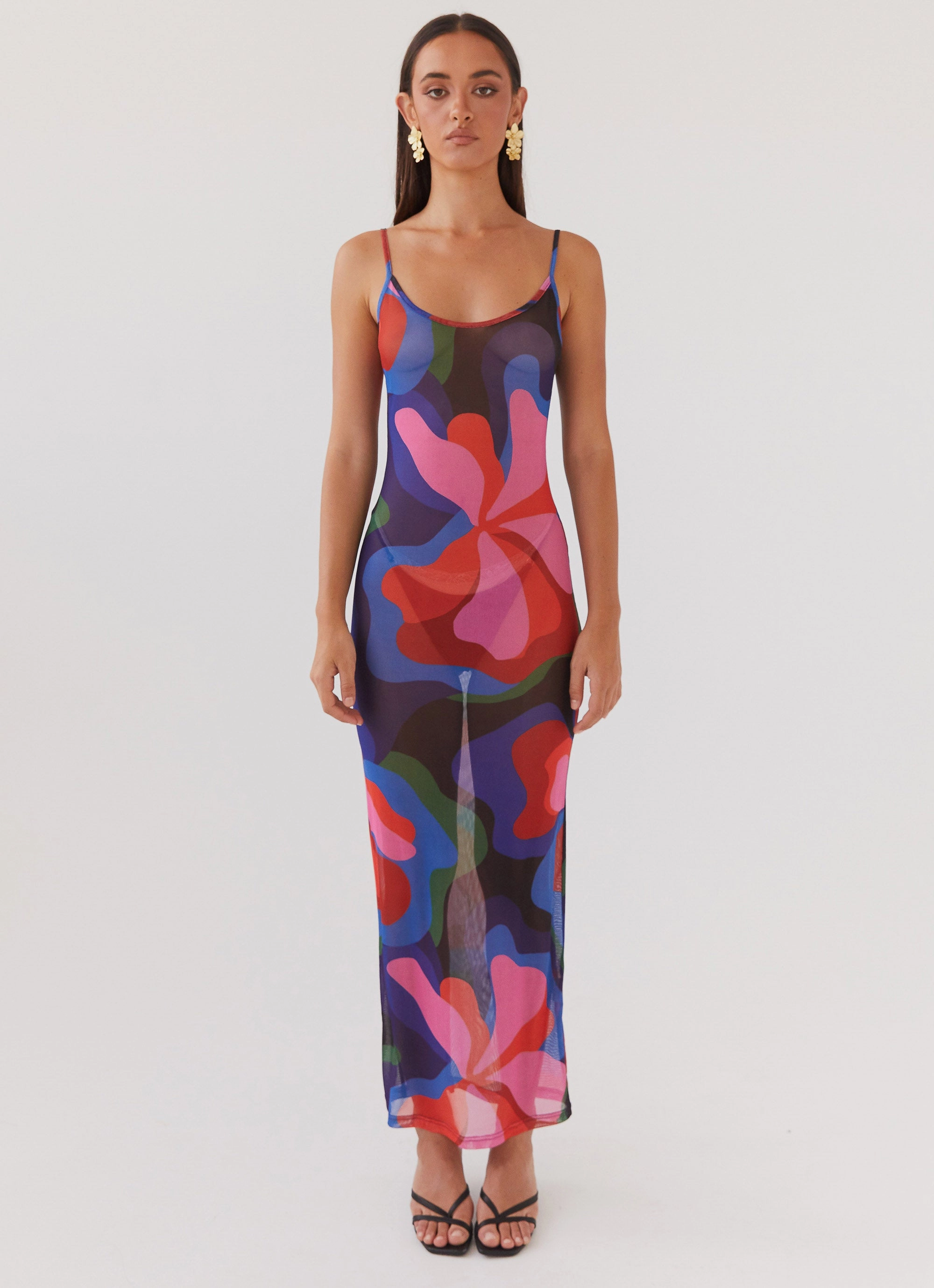 Love On The Run Maxi Dress - Floral Fantasy Fitted Mood Balanced Light