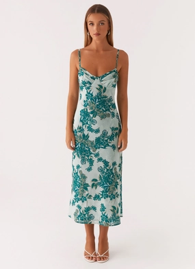 Love Song Midi Dress - Cloud Nine Floral Modern Form Summer Ready