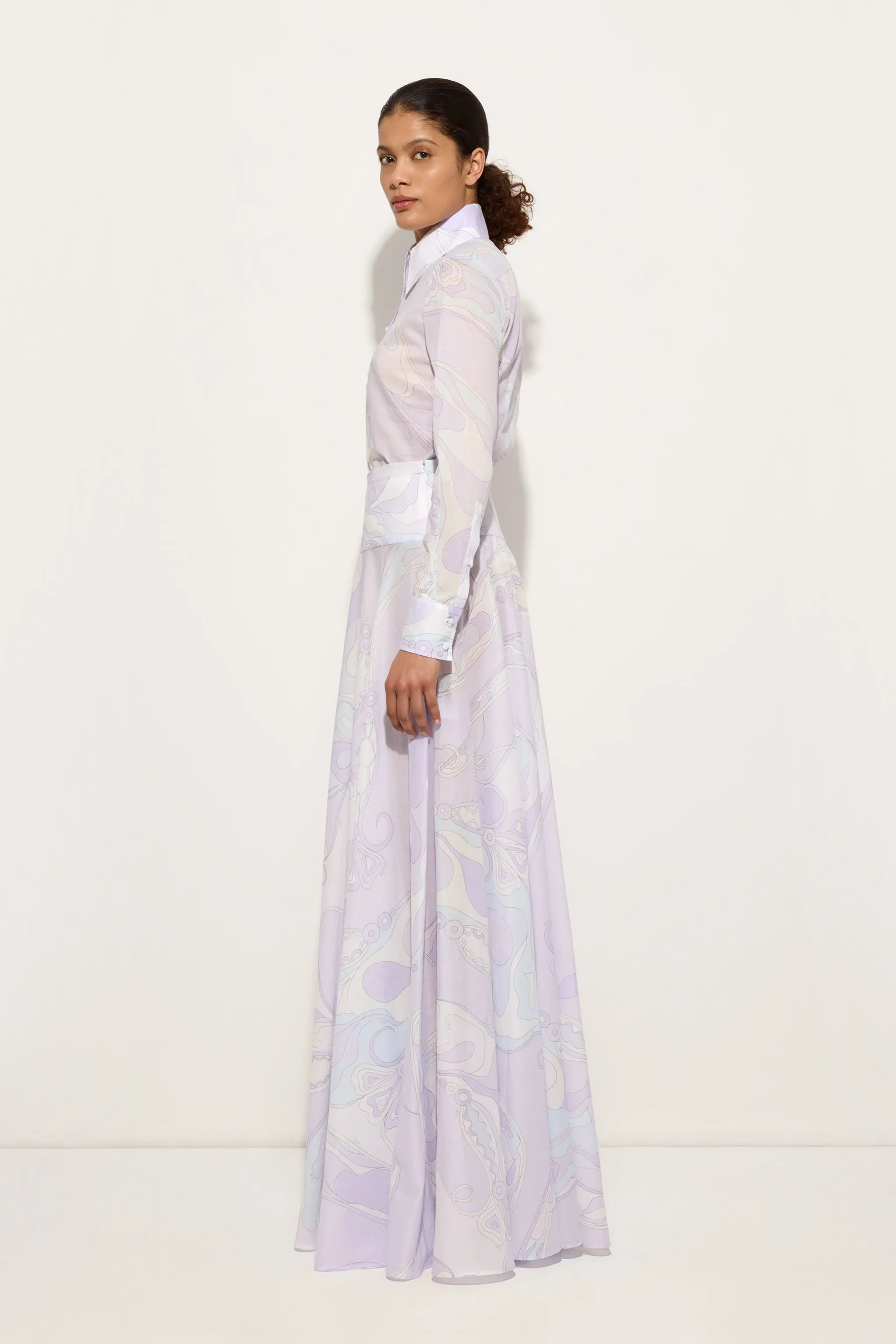 Workwear Ready Orchidee Print Cotton Shirt