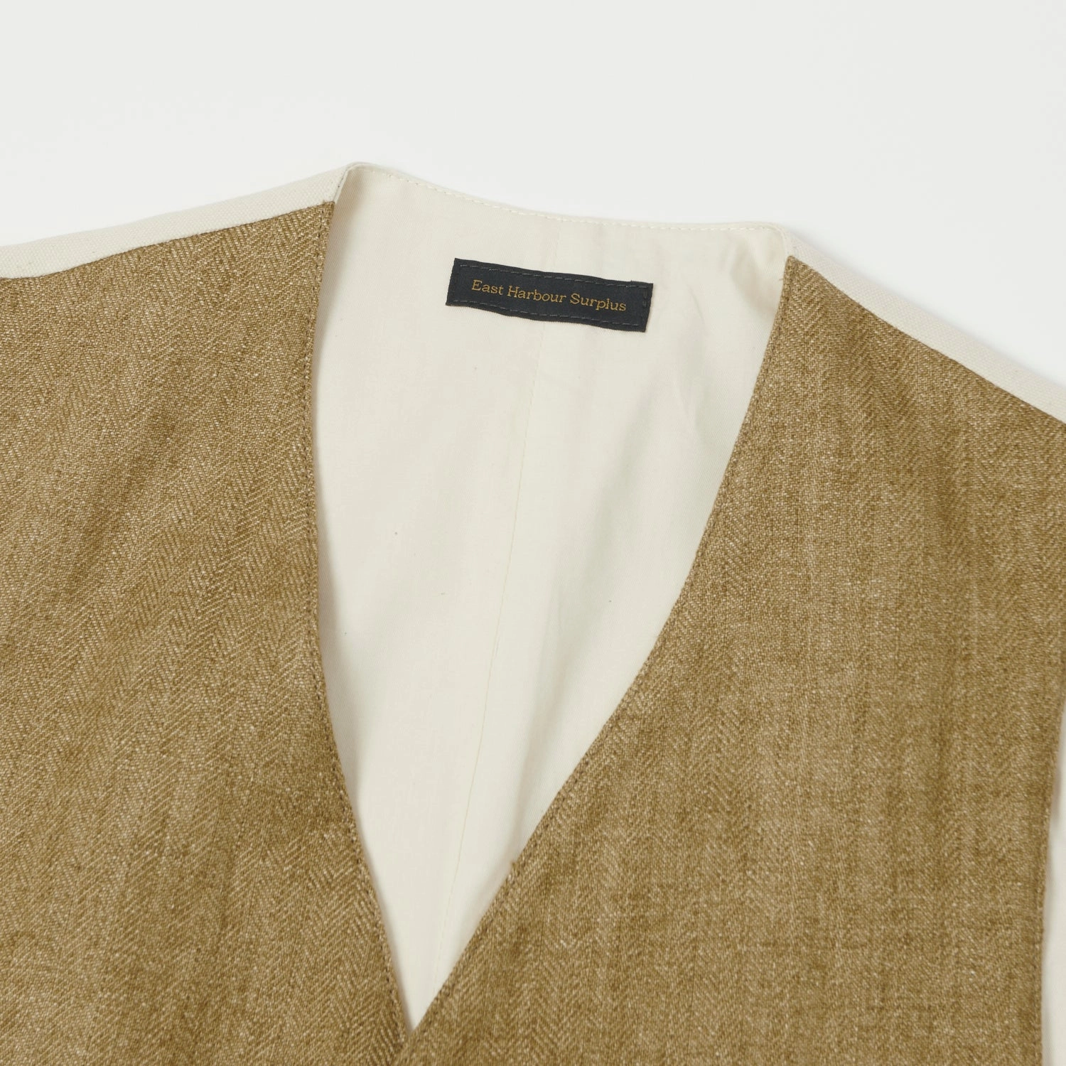 Sturdy Strategic East Harbour Surplus 'Smith'  Vest - Herringbone Brown/White