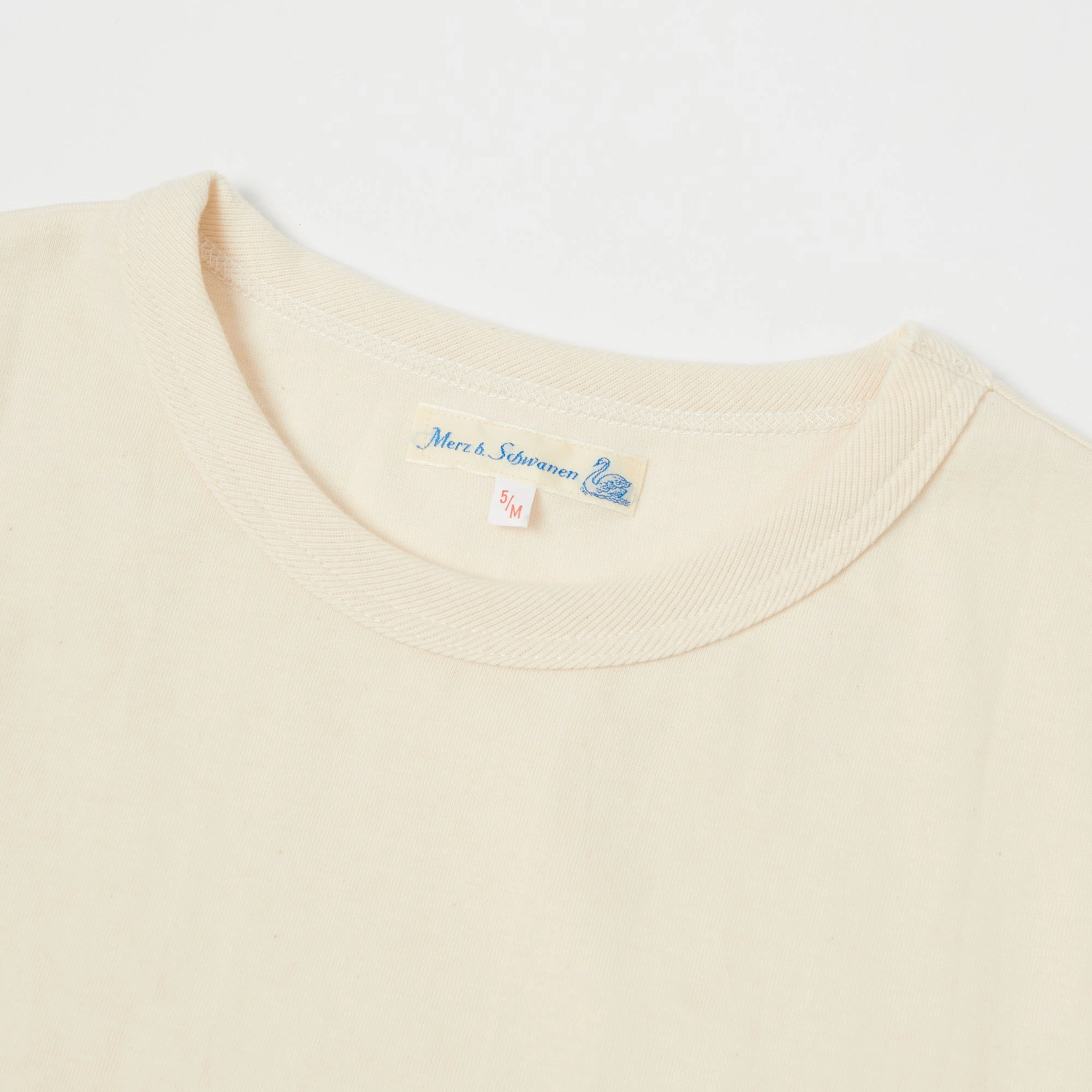 Machine washable Merz b. Schwanen 214 Relaxed T-Shirt - Nature