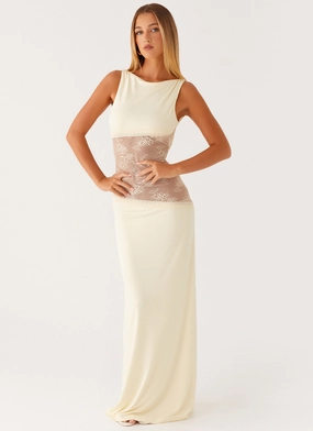 Warm Pink Date night Lucinda Maxi Dress - Yellow