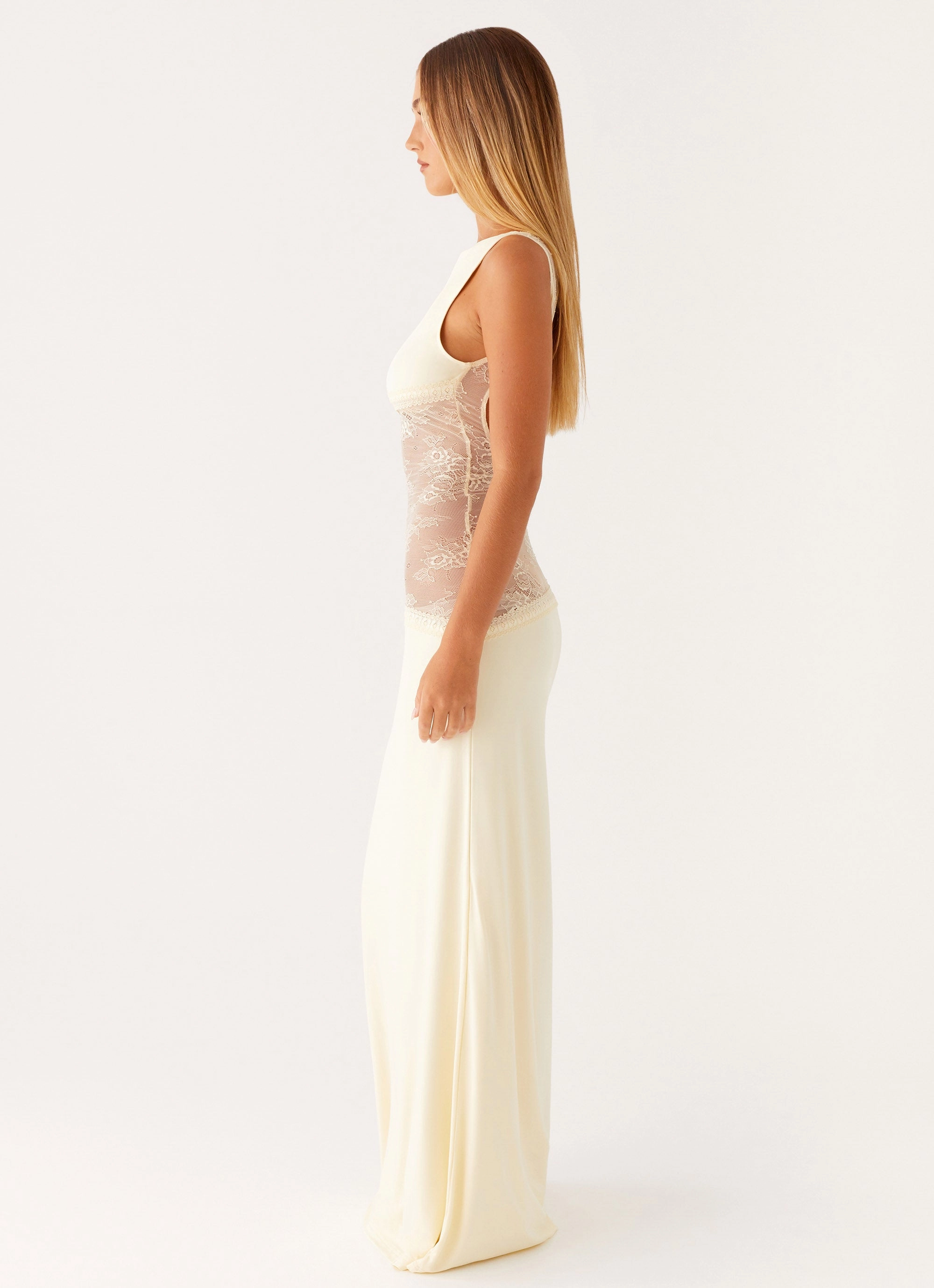Lucinda Maxi Dress - Yellow Elegant Comfort Refined Style