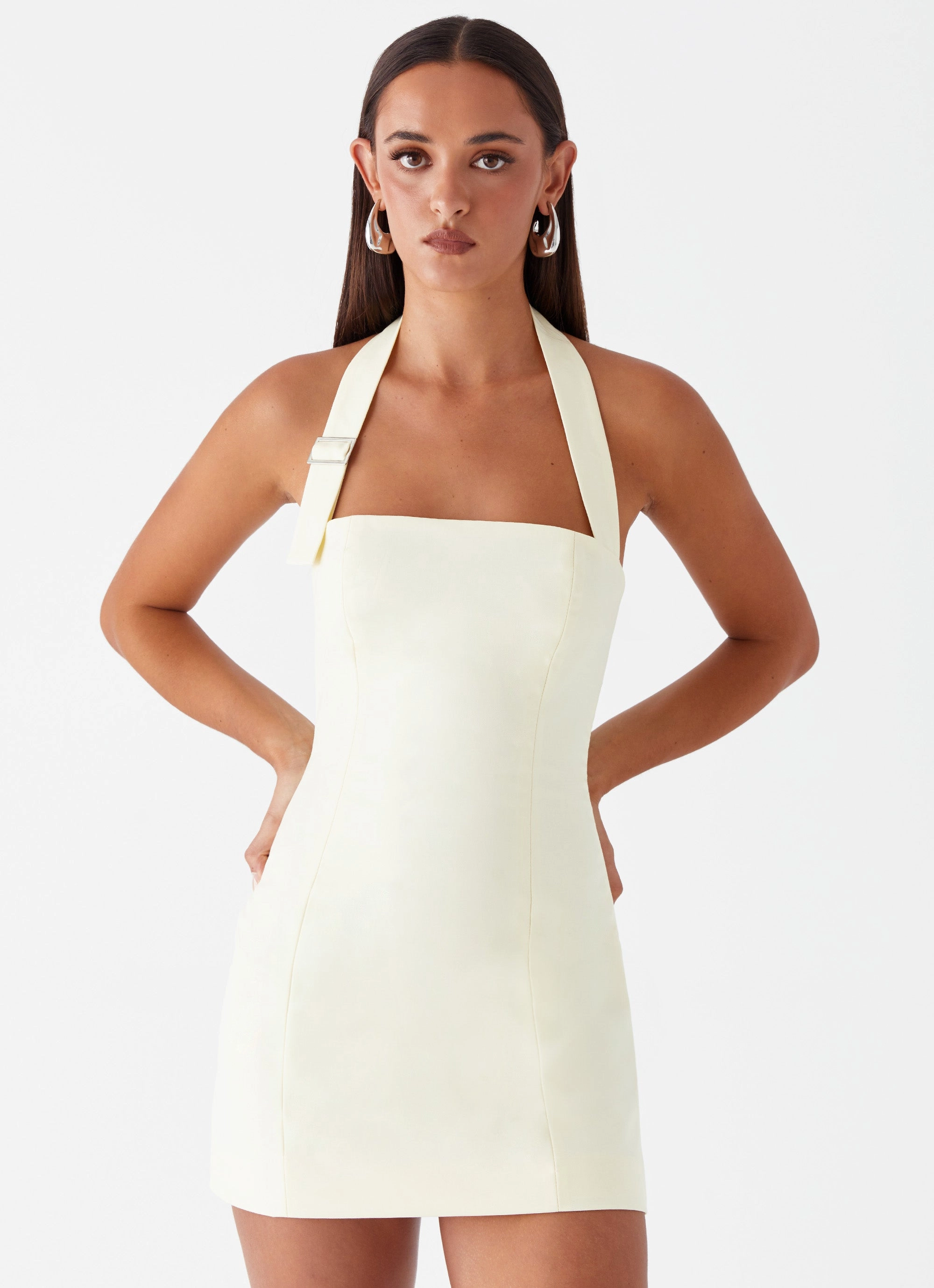 Bianca Halter Dress - Yellow Perfect Style Sustainable-Lining