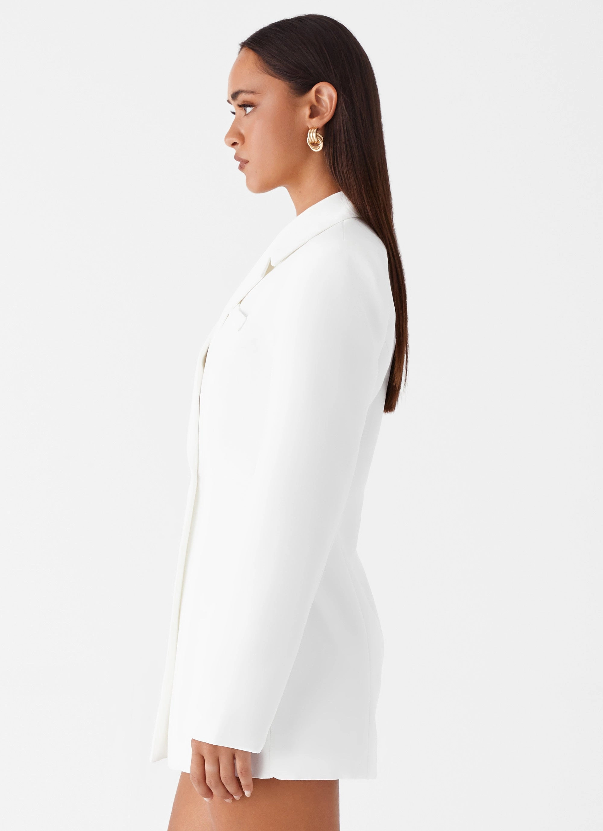 Garden-Party Chic boho dress Lydia Blazer Mini Dress - Ivory