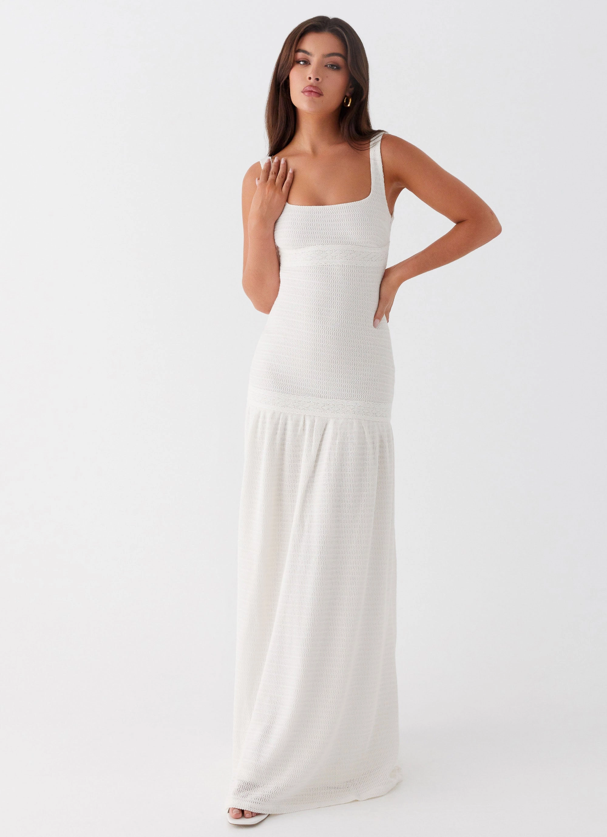 Lyrical Maxi Dress - Ivory Relaxed Style Easy Pick
