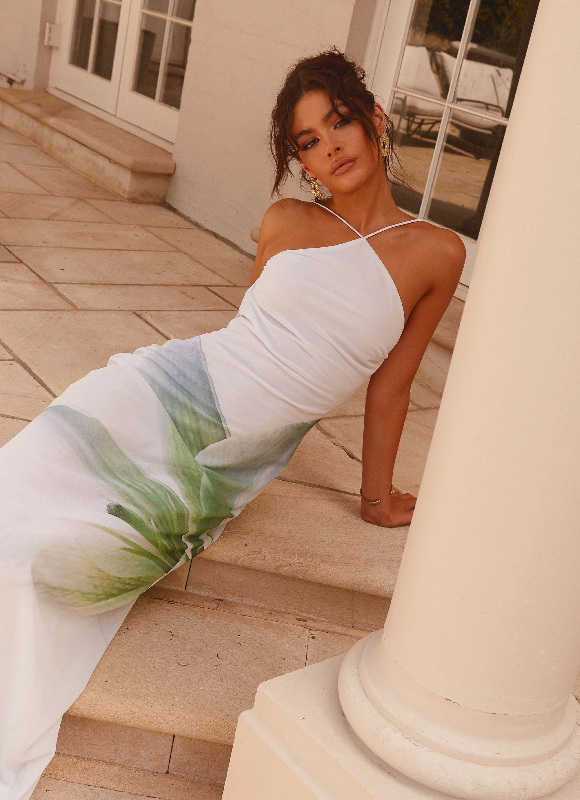 Lunch Date Joyful Look Blossom Hearts Maxi Dress - Dahlia Ash