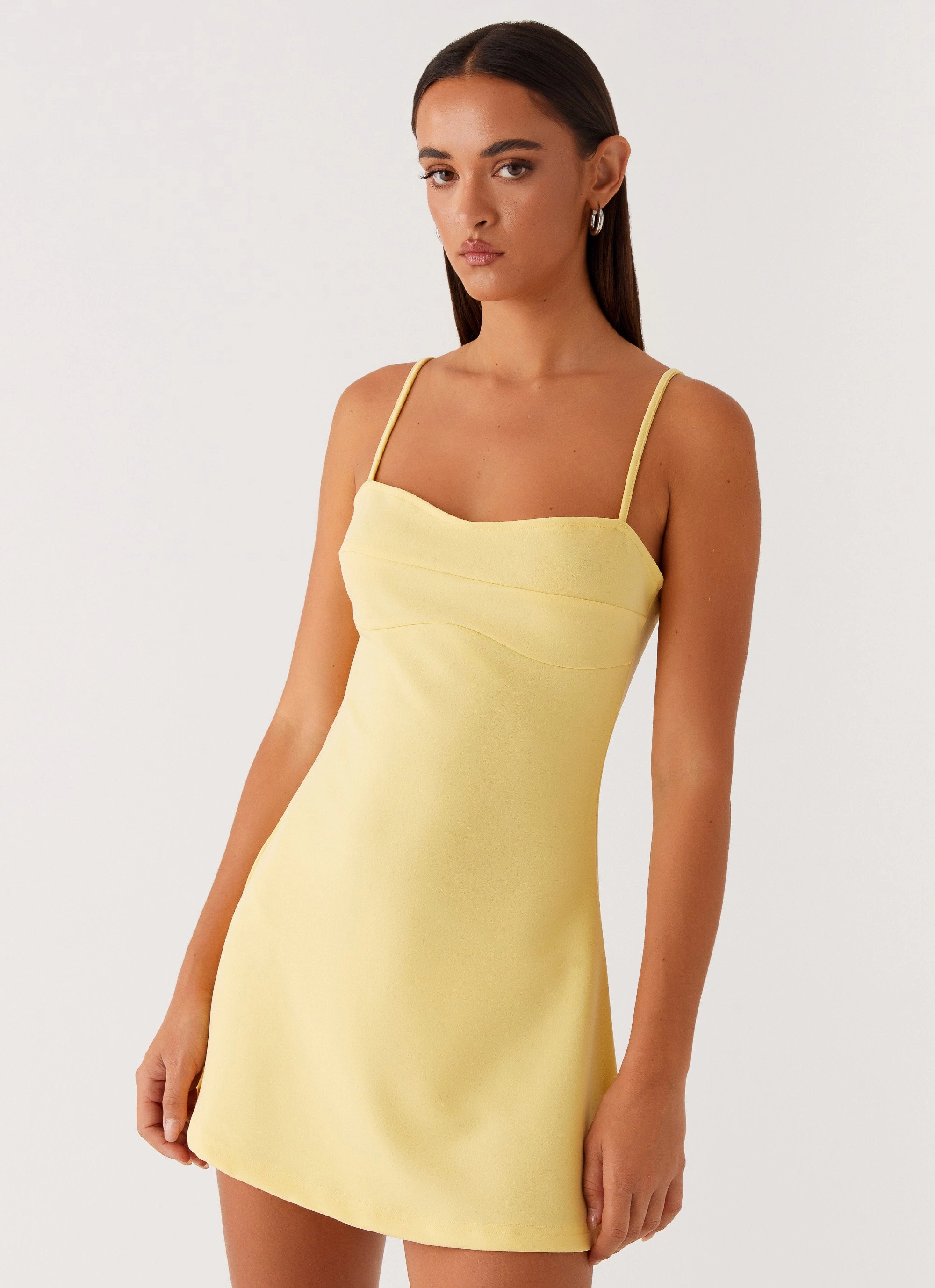 Cindy Mini Dress - Yellow Pure Aesthetic