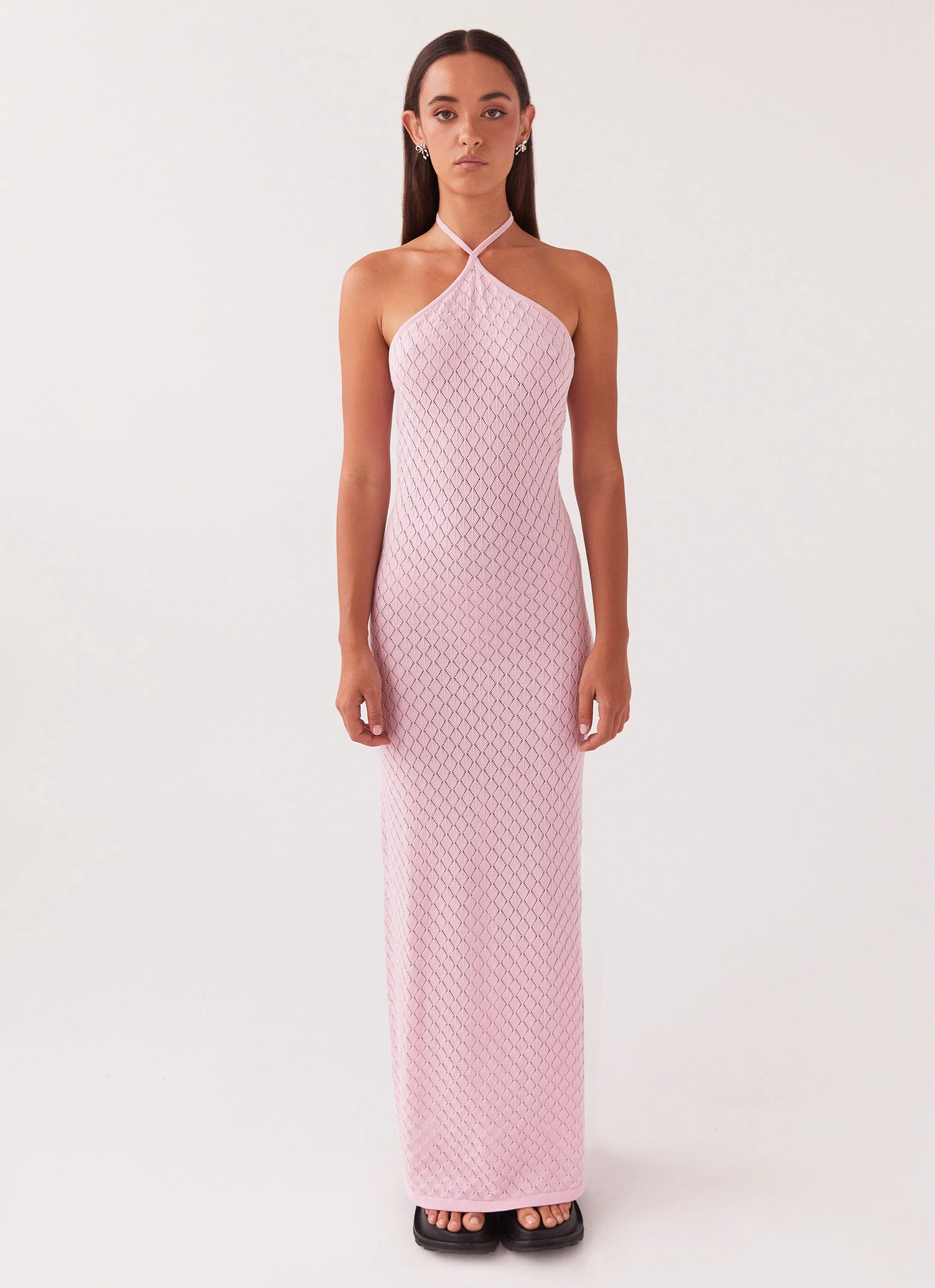 Madsy Knit Maxi Dress - Rose Pink Inner Feel