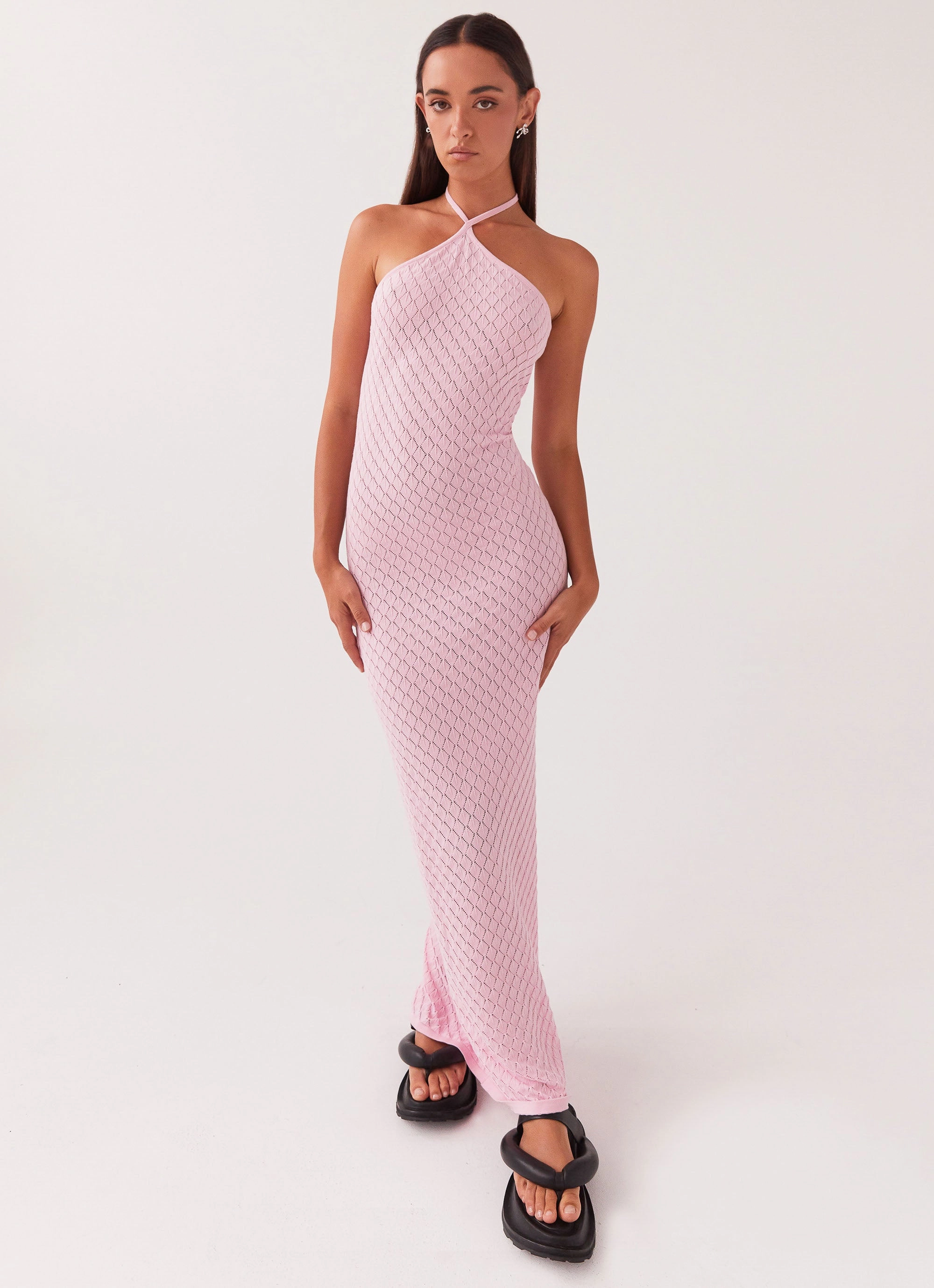 Garden Fresh Madsy Knit Maxi Dress - Rose Pink