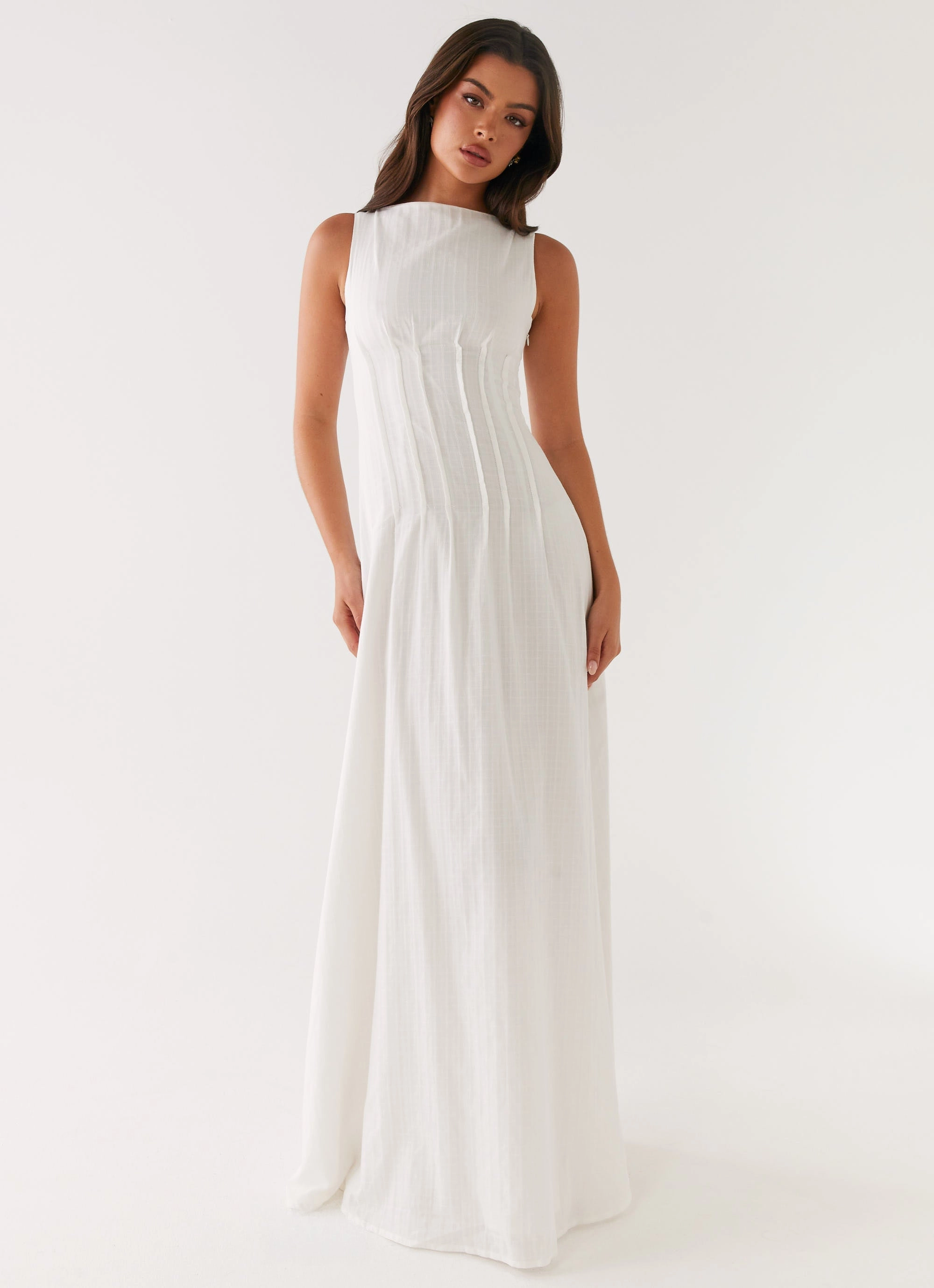 Maloney Maxi Dress - White Relax Cut
