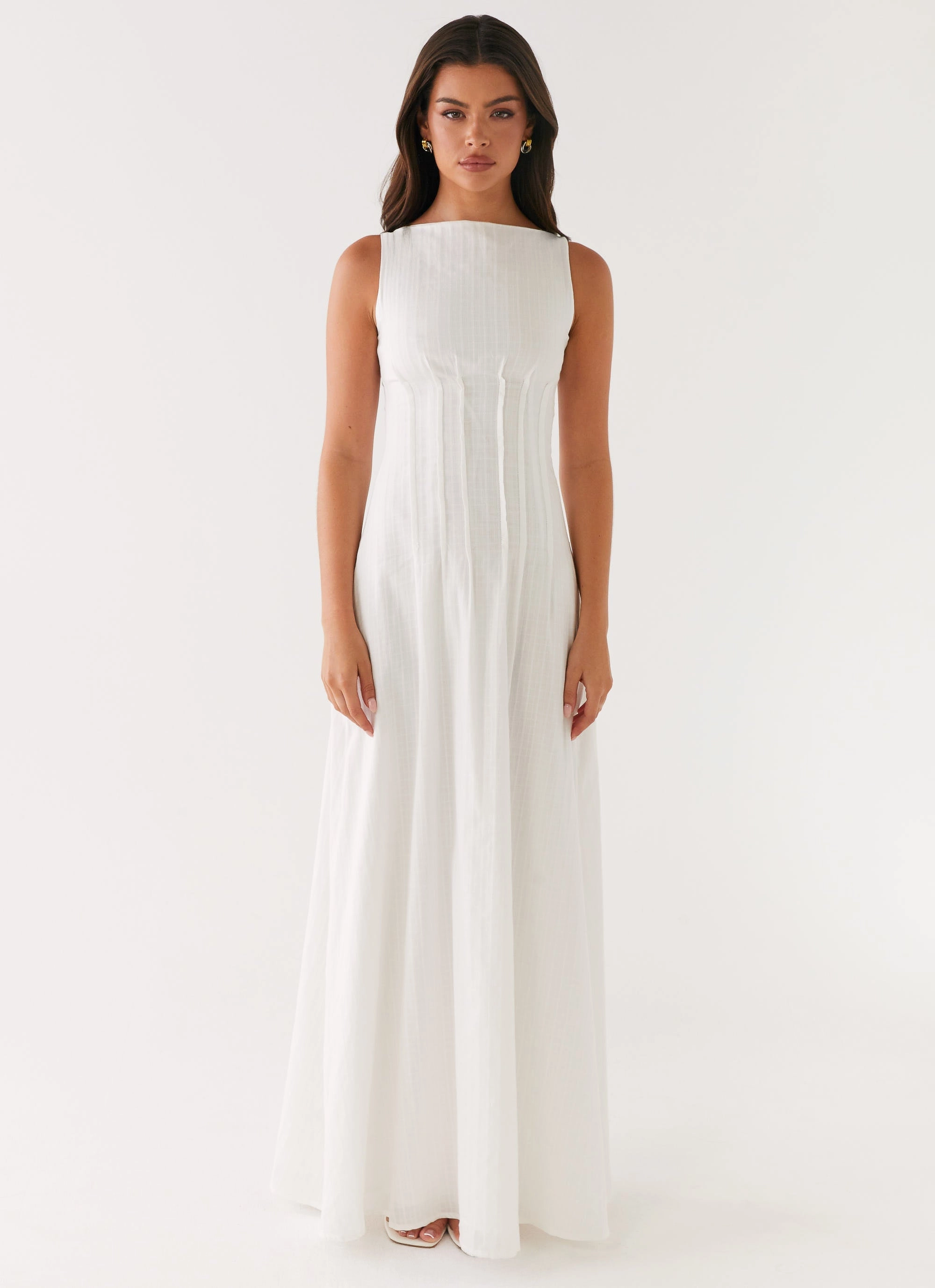 Maloney Maxi Dress - White Versatile Layer Comfortable Design Wear