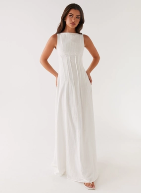 Glam Feel Sleek and Sleek Maloney Maxi Dress - White