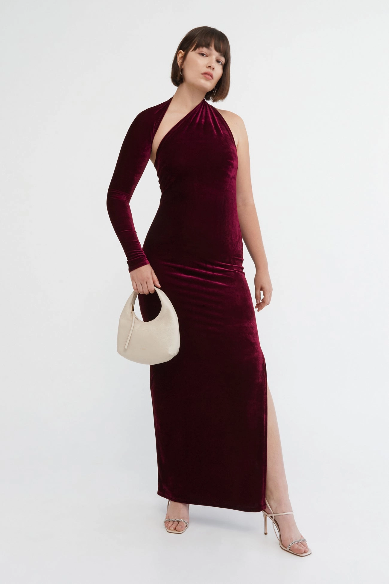 Comfortable casual dress Timeless Wearable Manhattan Velvet Slit Gown