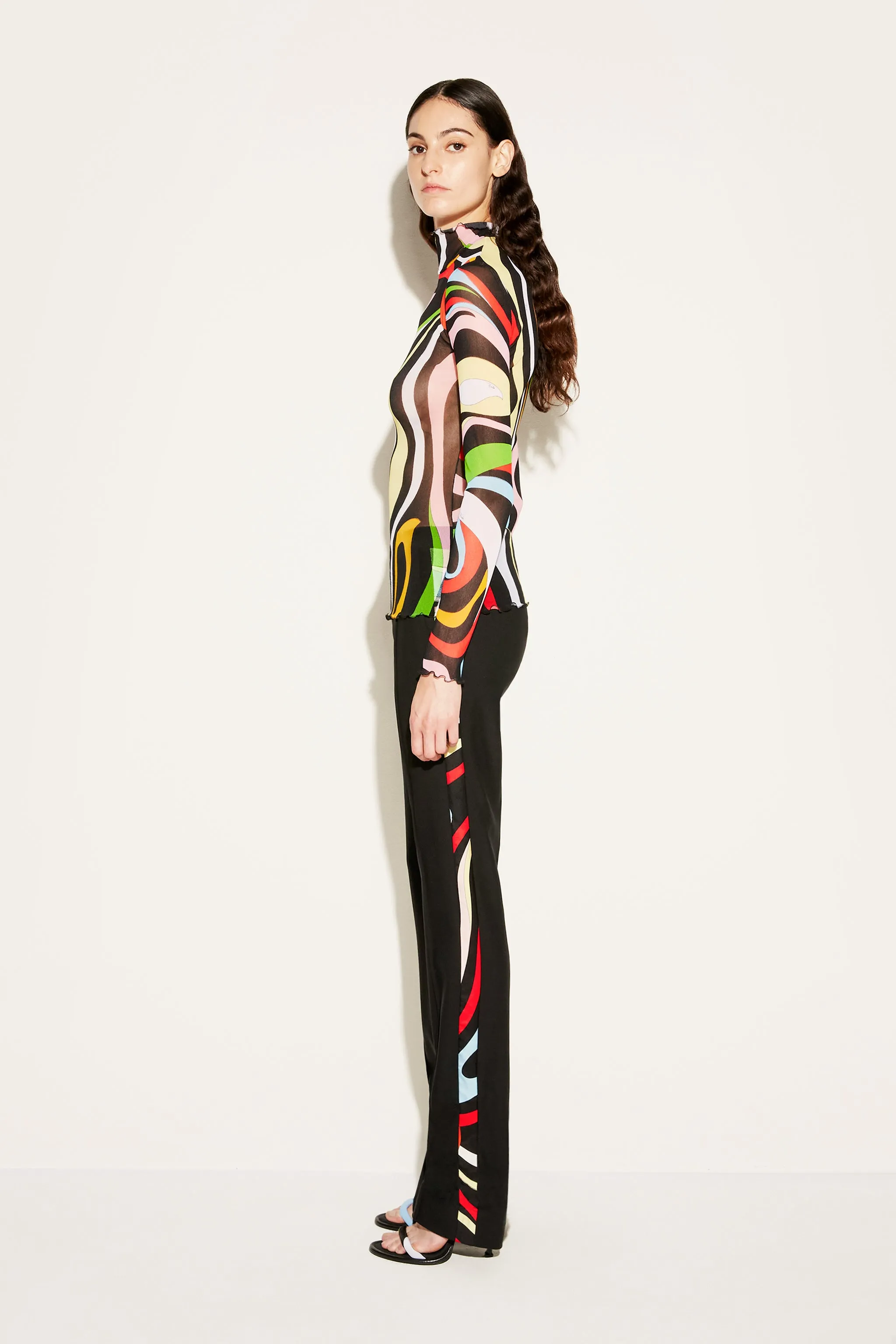 Marmo-Print Top Cozy Feel