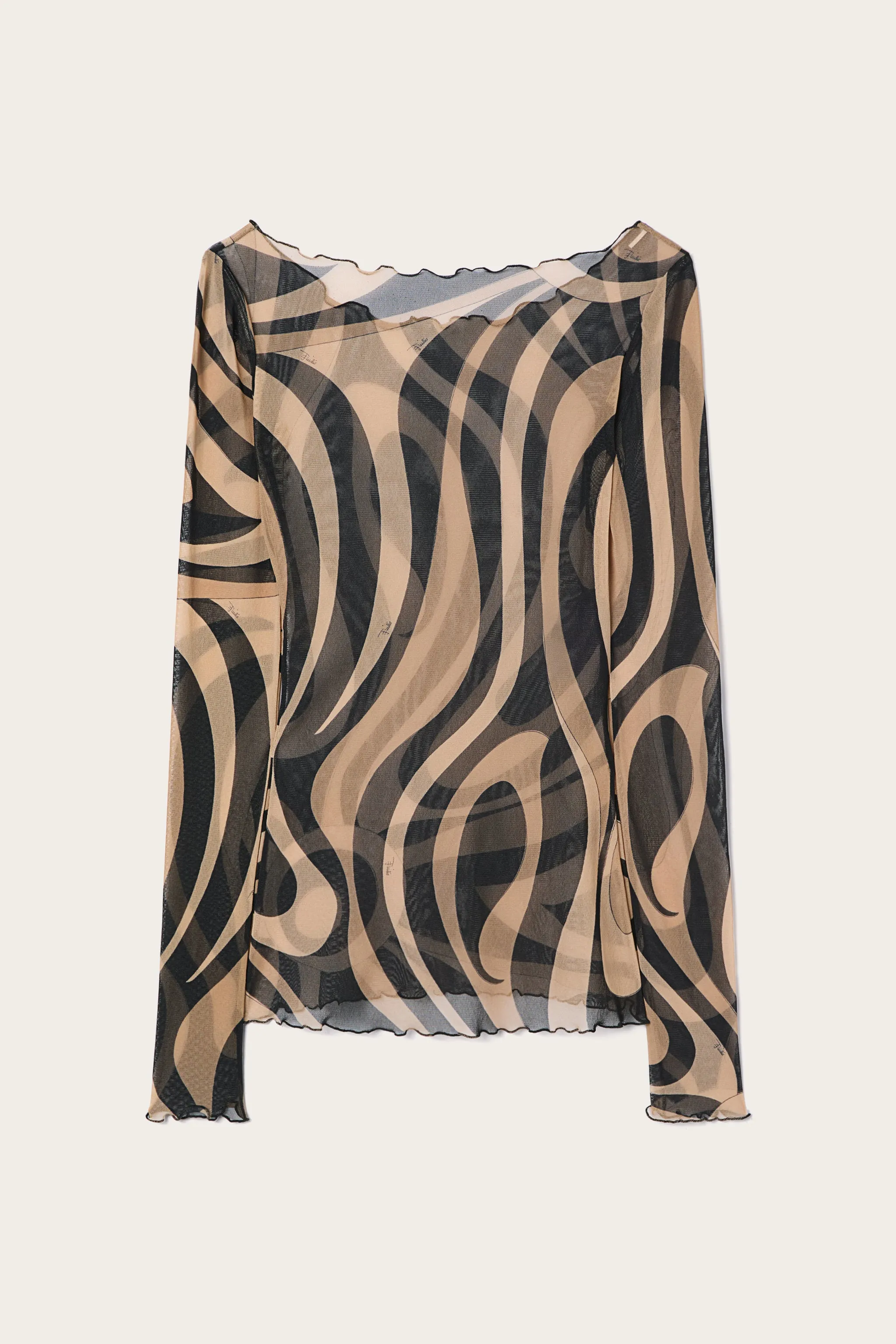 Marmo Print Tulle Top Sustainable production