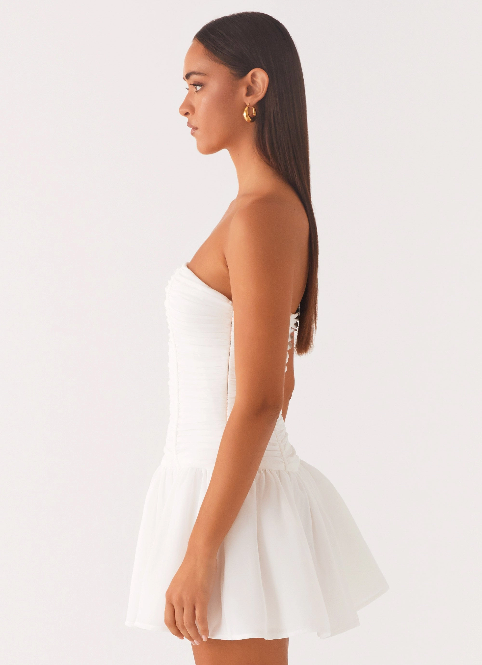 Meadow Dreams Mini Dress - White Pure Color Mood Focused