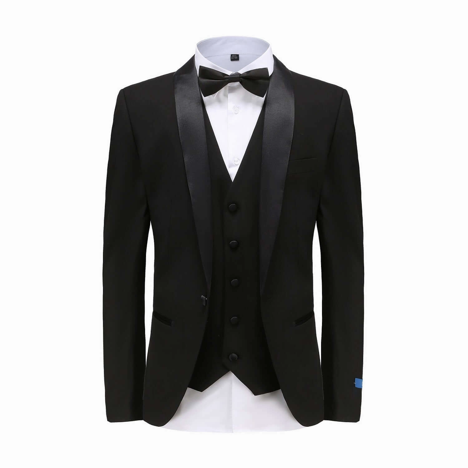 Men's 3-Piece Shawl Lapel Slim Fit Tuxedo Set Friction Reduction Technology Refined Office Wear