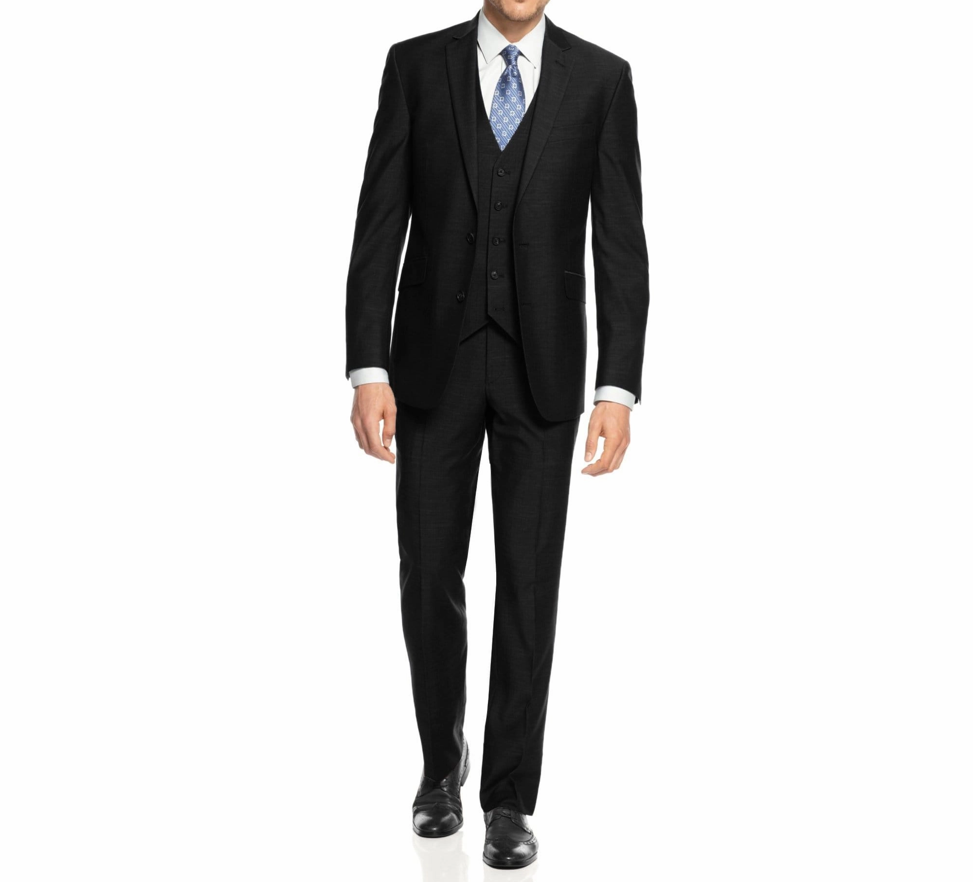Timeless Design Fit Men's 3-Piece Three Piece Slim Fit Formal Cut Suit Set