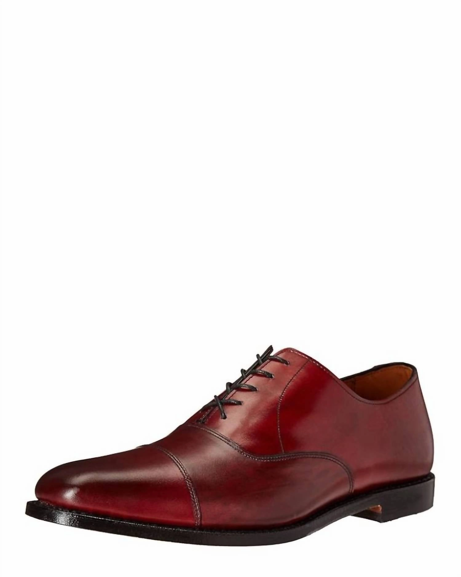 Luxe Detail Presentation Ready Men's Exchange Place Oxford Shoes In Oxblood