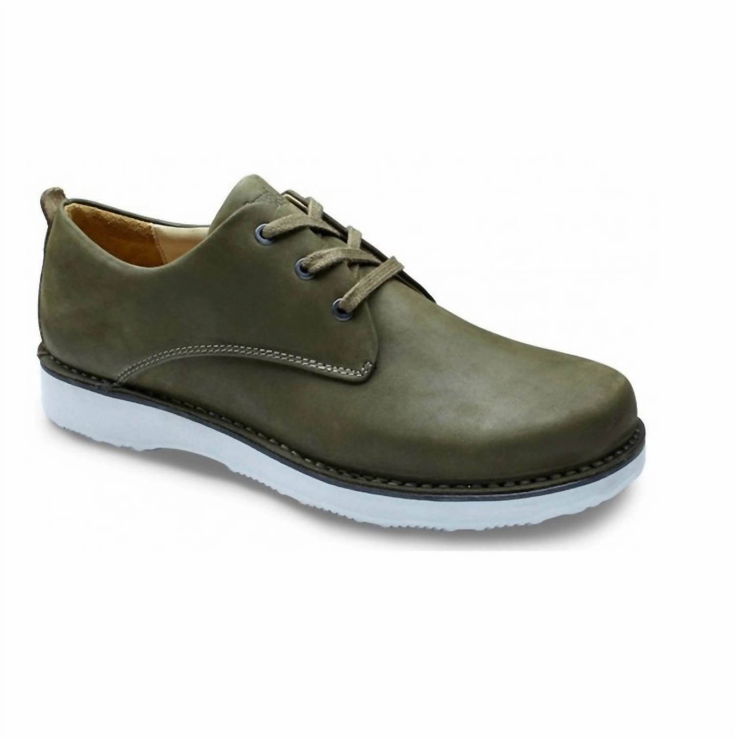 Men's Free Derby Shoes In Loden Green Walk Easy