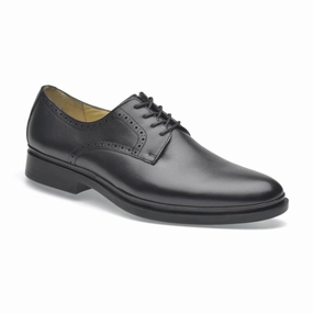 Men's Lambskin Oxfords Classic In Black Slim Profile Client Meeting