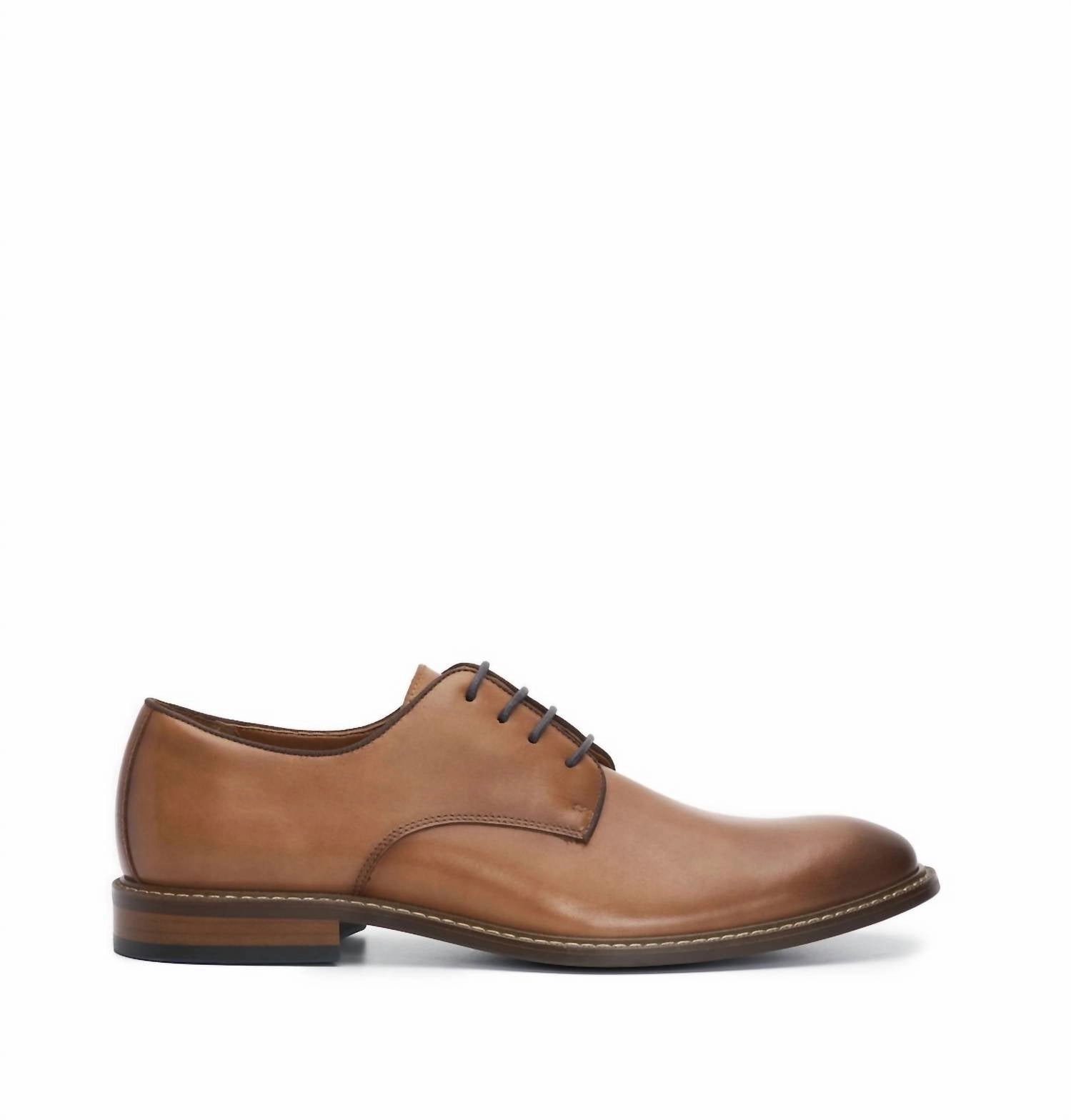 Work Ready Look Day Comfort Walk Men's Lyre Derby Shoes In Cognac