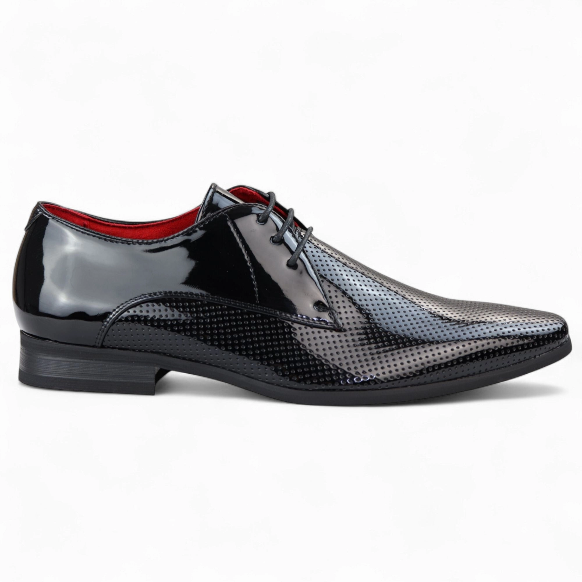 Lightweight Build Workday Essential Men??s White Pointed Toe Formal Lace Up Perforated Shoes