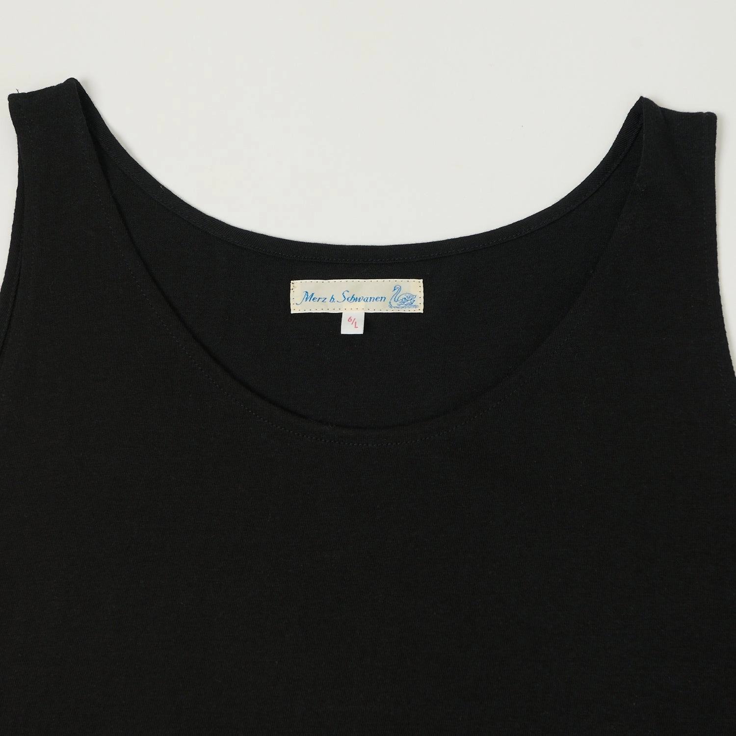 Merz b. Schwanen 136 Lightweight Tank Top - Deep Black Classic Trend Look