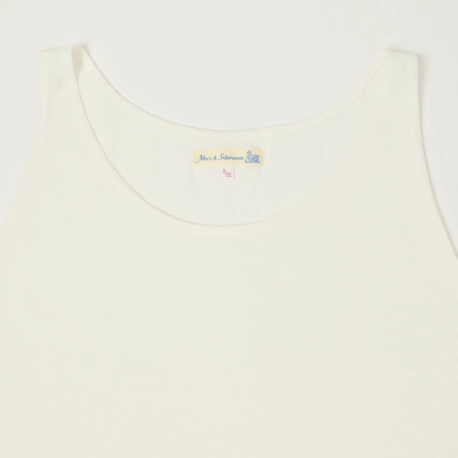 High Density Weave Merz b. Schwanen 136 Lightweight Tank Top - White