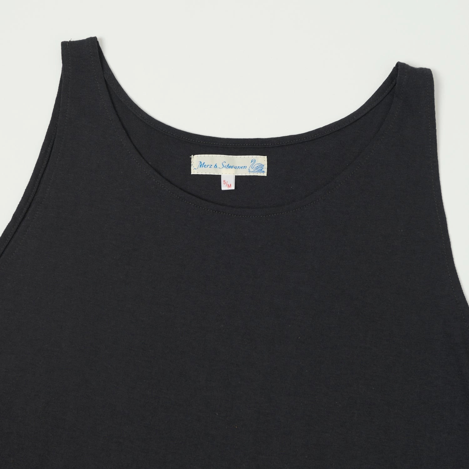 Soft Layers Stain Resistant Merz b. Schwanen 136 Lighweight Tank Top - Charcoal